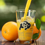 Set of 2 Colorado Buffaloes Campus Line Art 16oz Pints