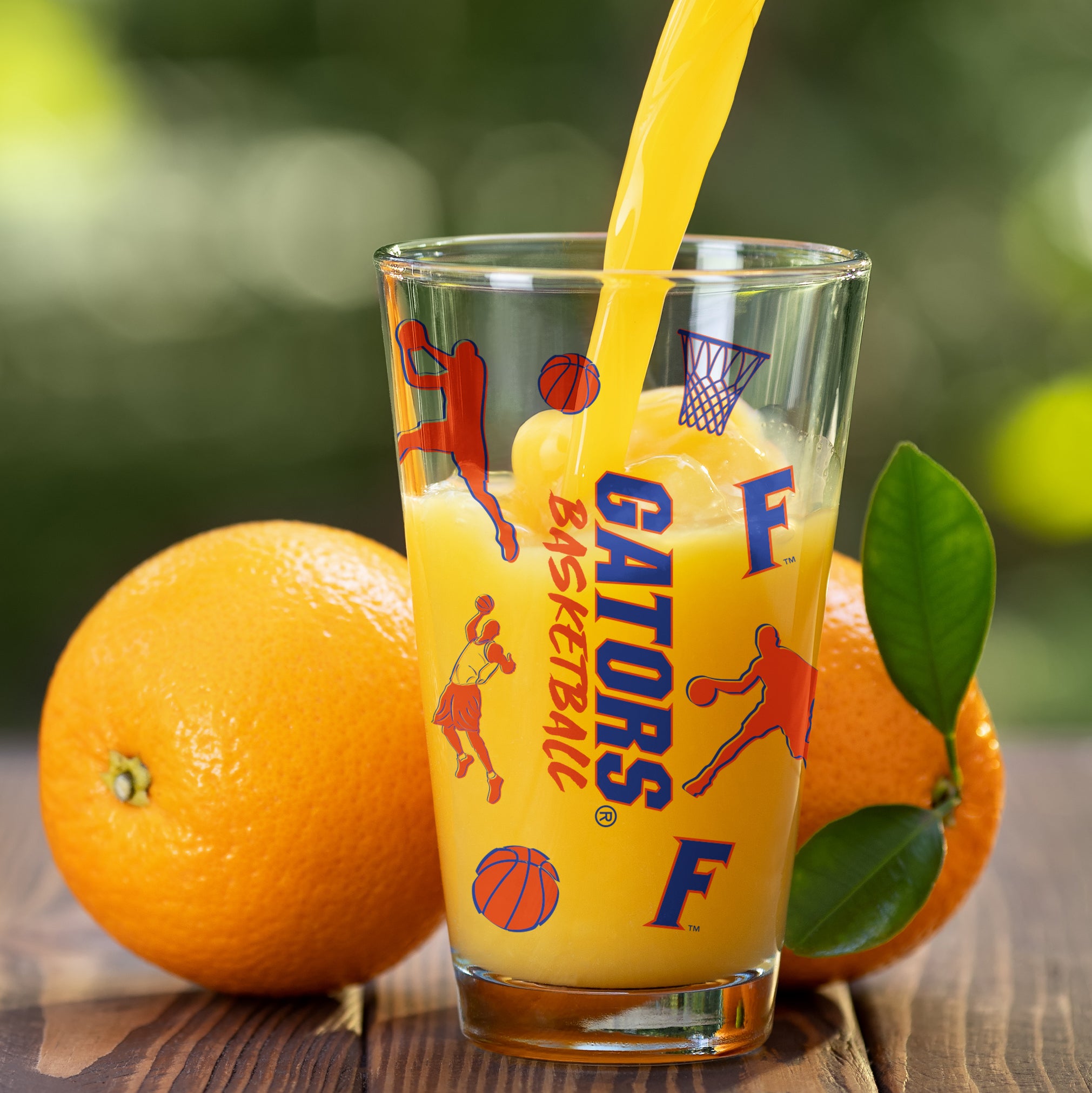 Set of 2 Florida Gators Basketball Sketch 16oz Pints
