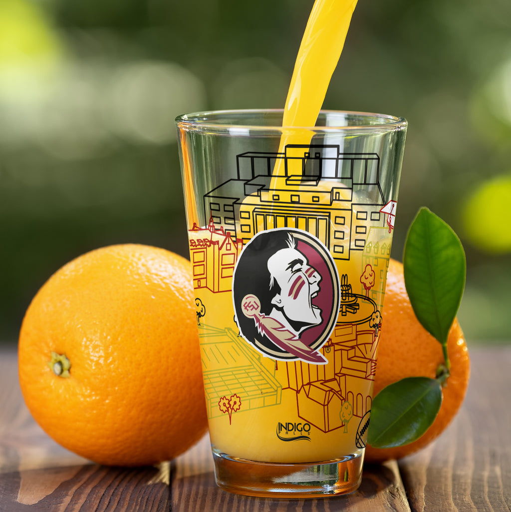 Set of 2 Florida State Seminoles Campus Line Art 16oz Pints
