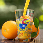Set of 2 Kansas Jayhawks Campus Line Art 16oz Pints