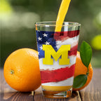 Set of 2 Michigan Wolverines 16oz Americana Pints