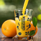 Set of 2 Michigan Wolverines Basketball Sketch 16oz Pints