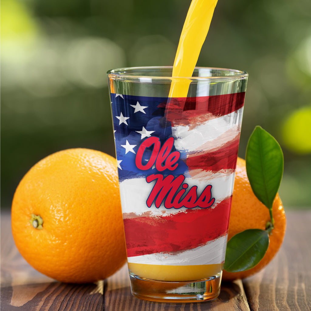Set of 2 Ole Miss Rebels 16oz Americana Pints