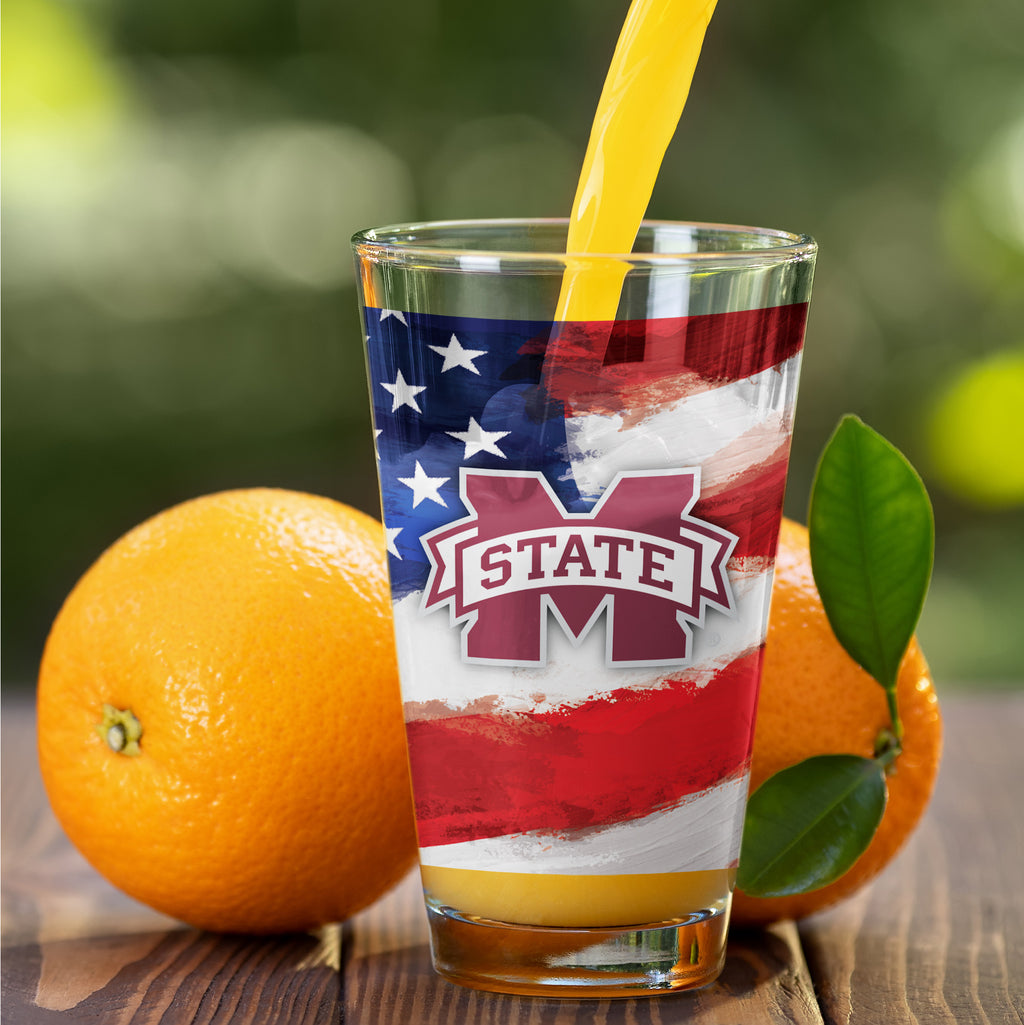 Set of 2 Mississippi State Bulldogs 16oz Americana Pints