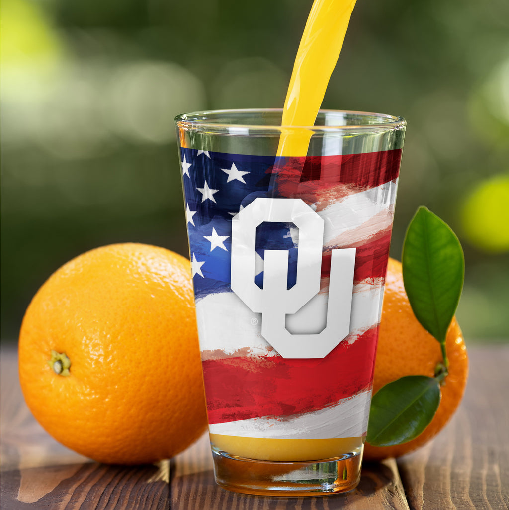 Set of 2 Oklahoma Sooners 16oz Americana Pints