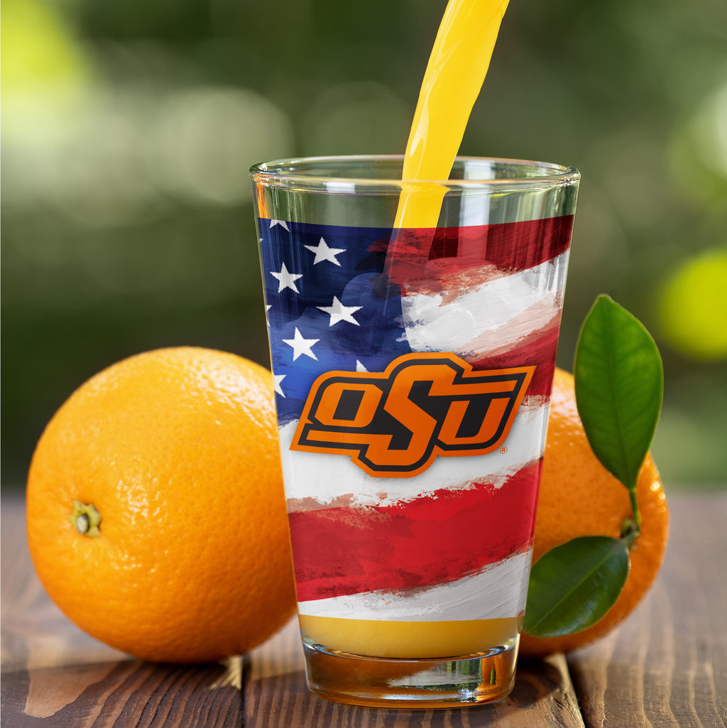 Set of 2 Oklahoma State Cowboys 16oz Americana Pints