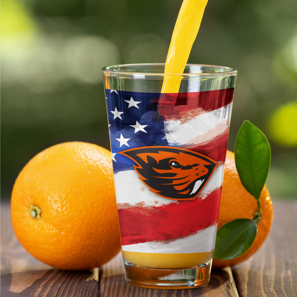 Set of 2 Oregon State Beavers 16oz Americana Pints