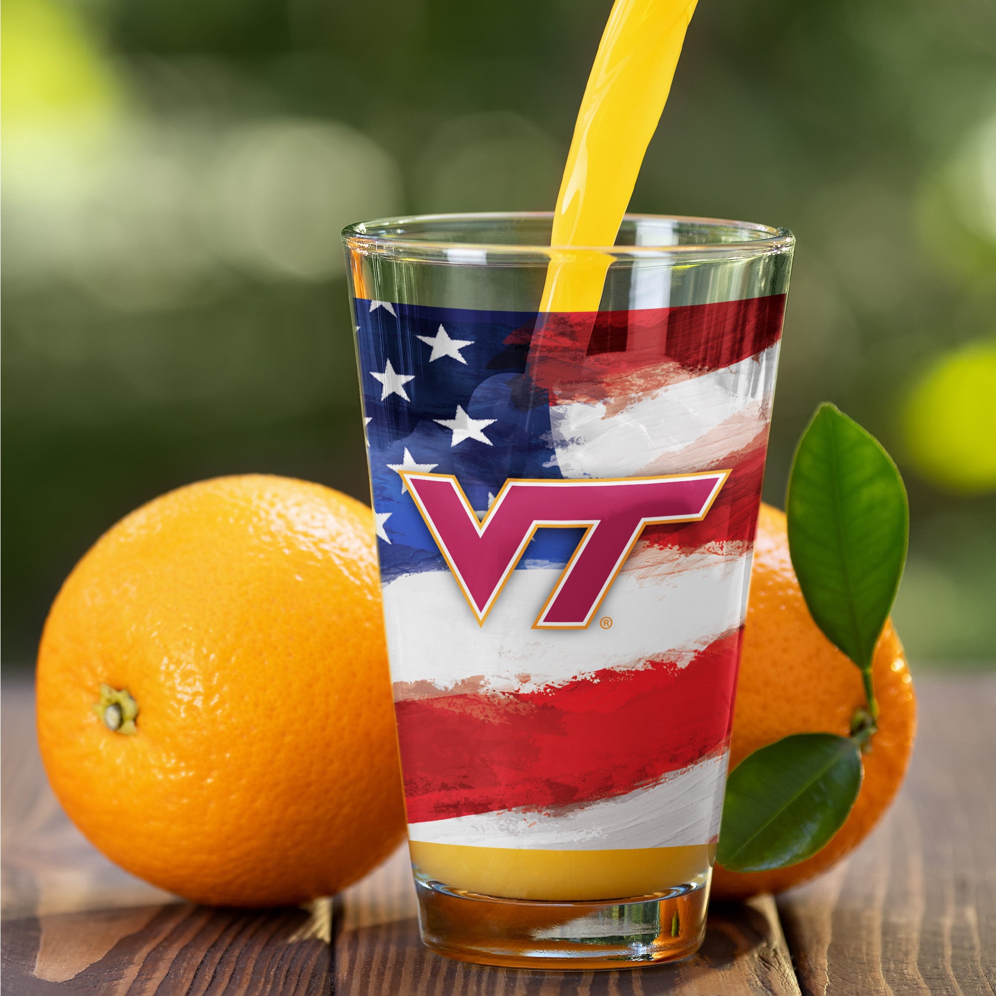 Set of 2 Virginia Tech Hokies 16oz Americana Pints
