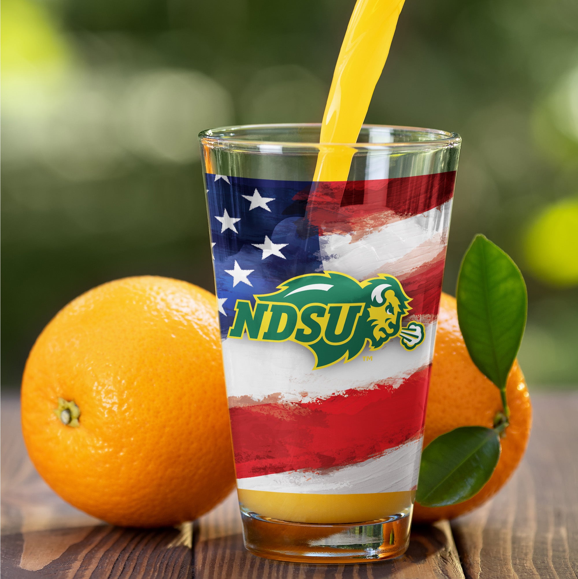 Set of 2 North Dakota State Bisons 16oz Americana Pints