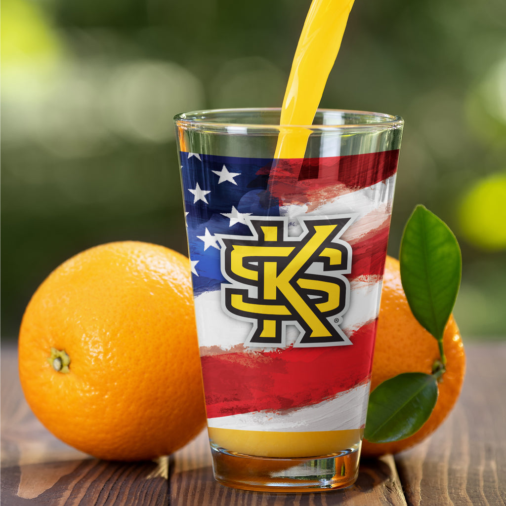 Set of 2 Kennesaw State Owls 16oz Americana Pints