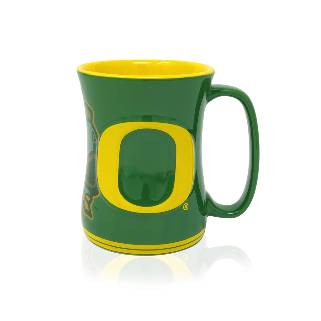 Oregon Ducks sculpted barista mug for Duck fans