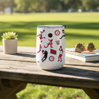 18oz Alabama Crimson Tide Basketball Sketch Stainless Tumbler