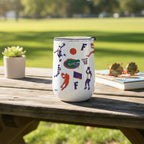 18oz Florida Gators Basketball Sketch Stainless Tumbler