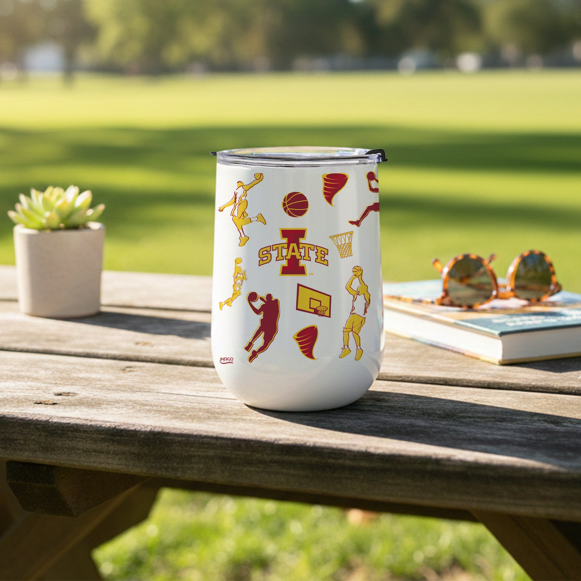 18oz Iowa State Cyclones Basketball Sketch Stainless Tumbler