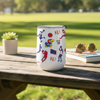 18oz Kansas Jayhawks Basketball Sketch Stainless Tumbler
