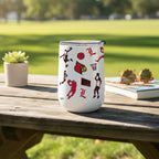 18oz Louisville Cardinals Basketball Sketch Stainless Tumbler