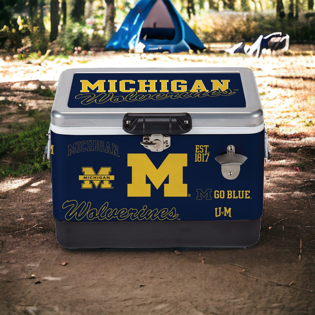 26qt Michigan Wolverines Medley Metal Cooler