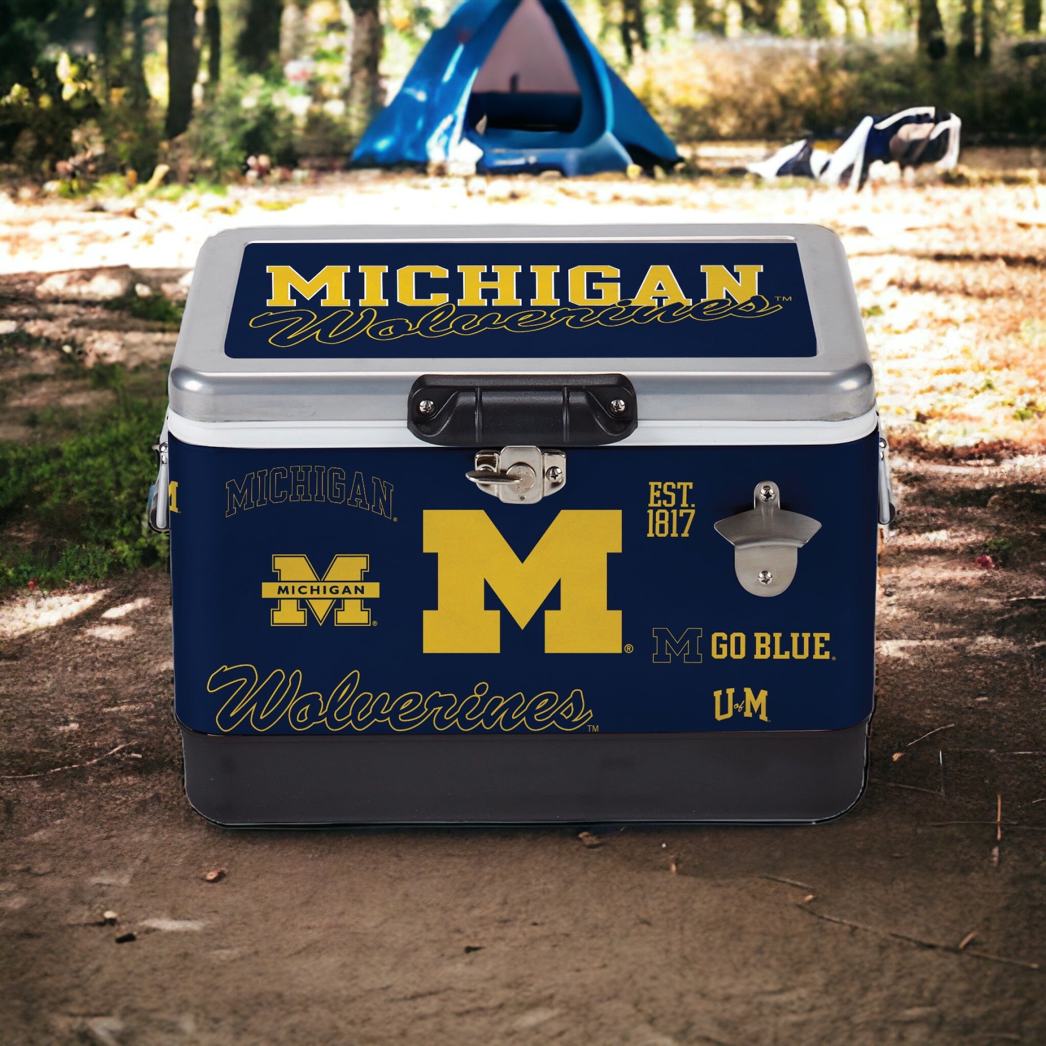 26qt Michigan Wolverines Medley Metal Cooler