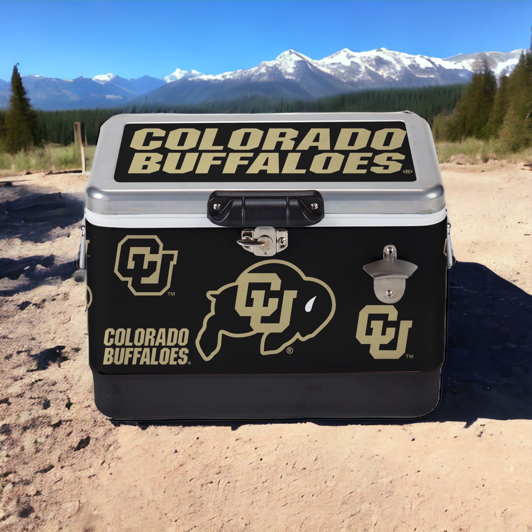 26qt Colorado Buffaloes Medley Metal Cooler