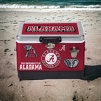 26qt Alabama Crimson Tide Medley Metal Cooler