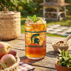 Set of 2 Michigan State Spartans 16oz XD Ring Can Glasses