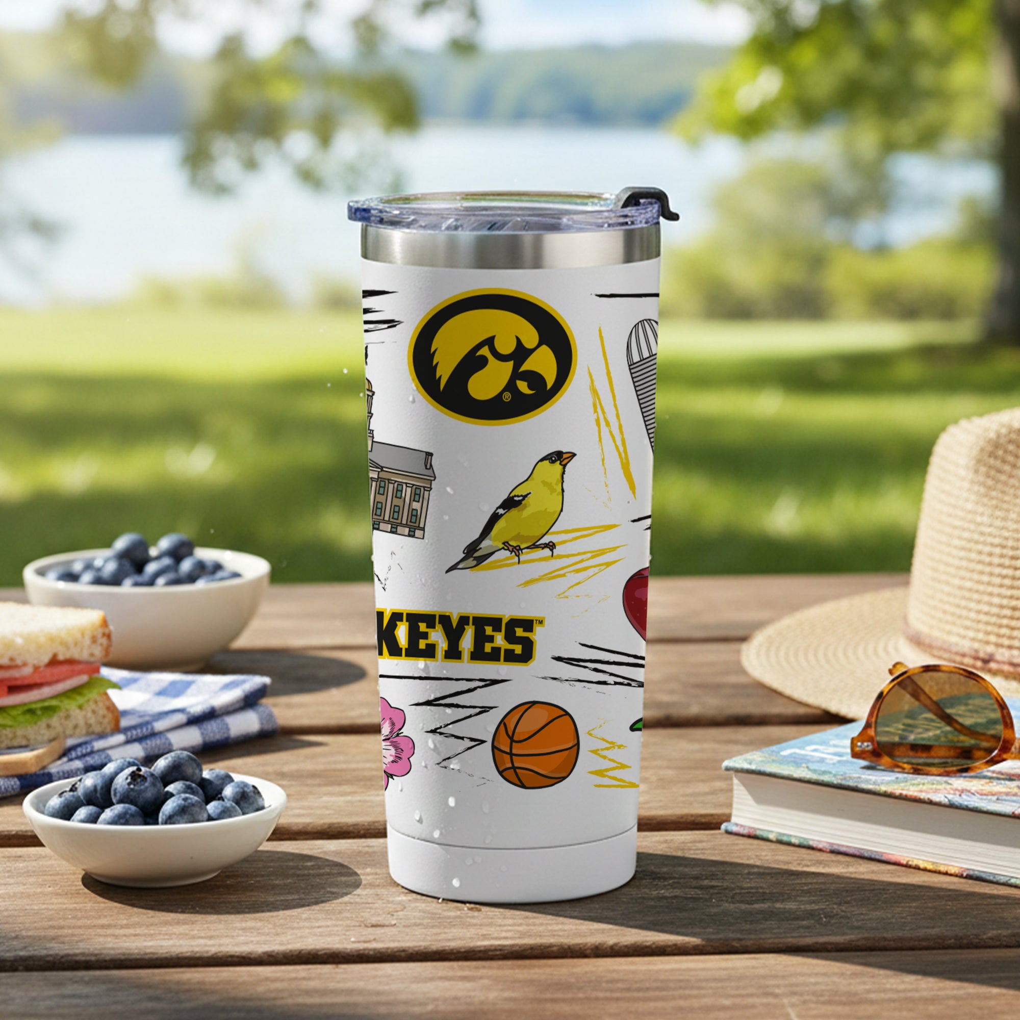 Iowa Hawkeyes 24oz Local Stainless Steel Tumbler