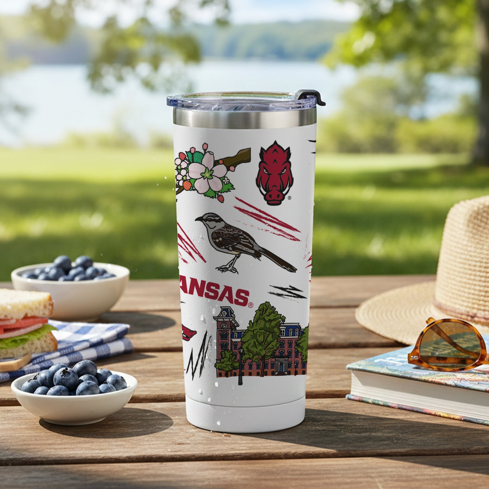 Arkansas Razorbacks 24oz Local Stainless Steel Tumbler