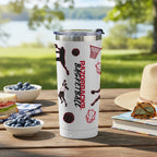 24oz Arkansas Razorbacks Basketball Sketch Tumbler