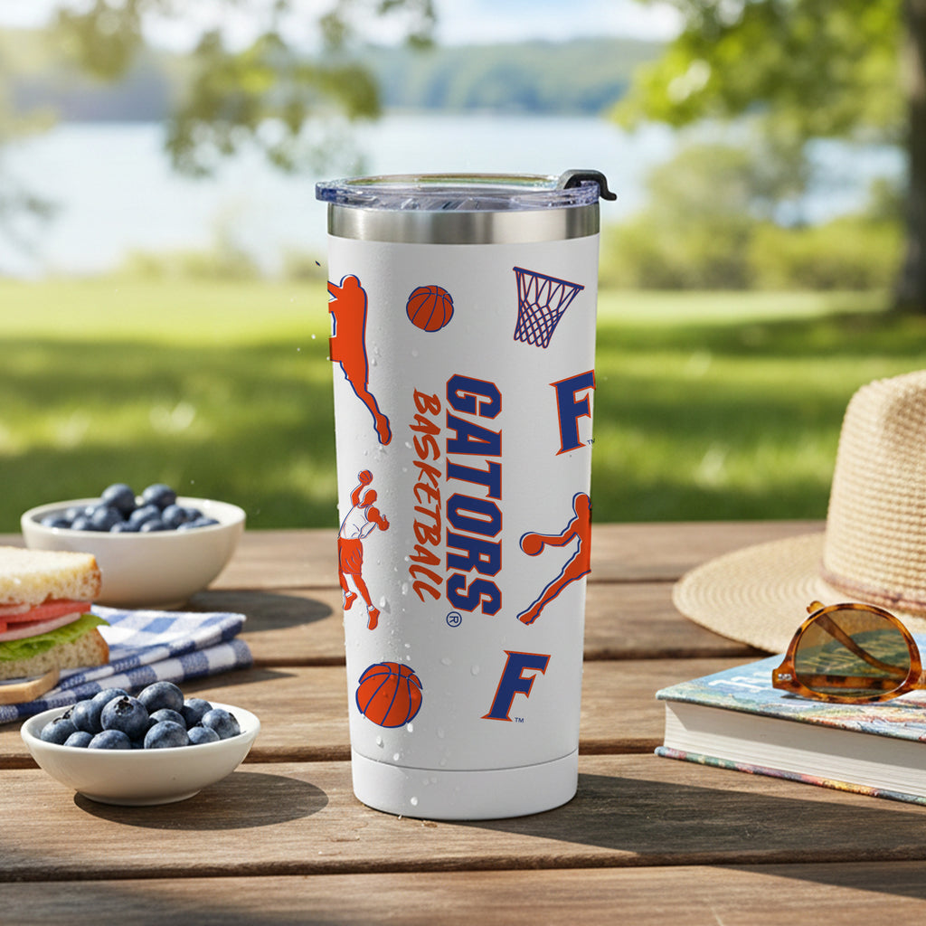 24oz Florida Gators Basketball Sketch Tumbler