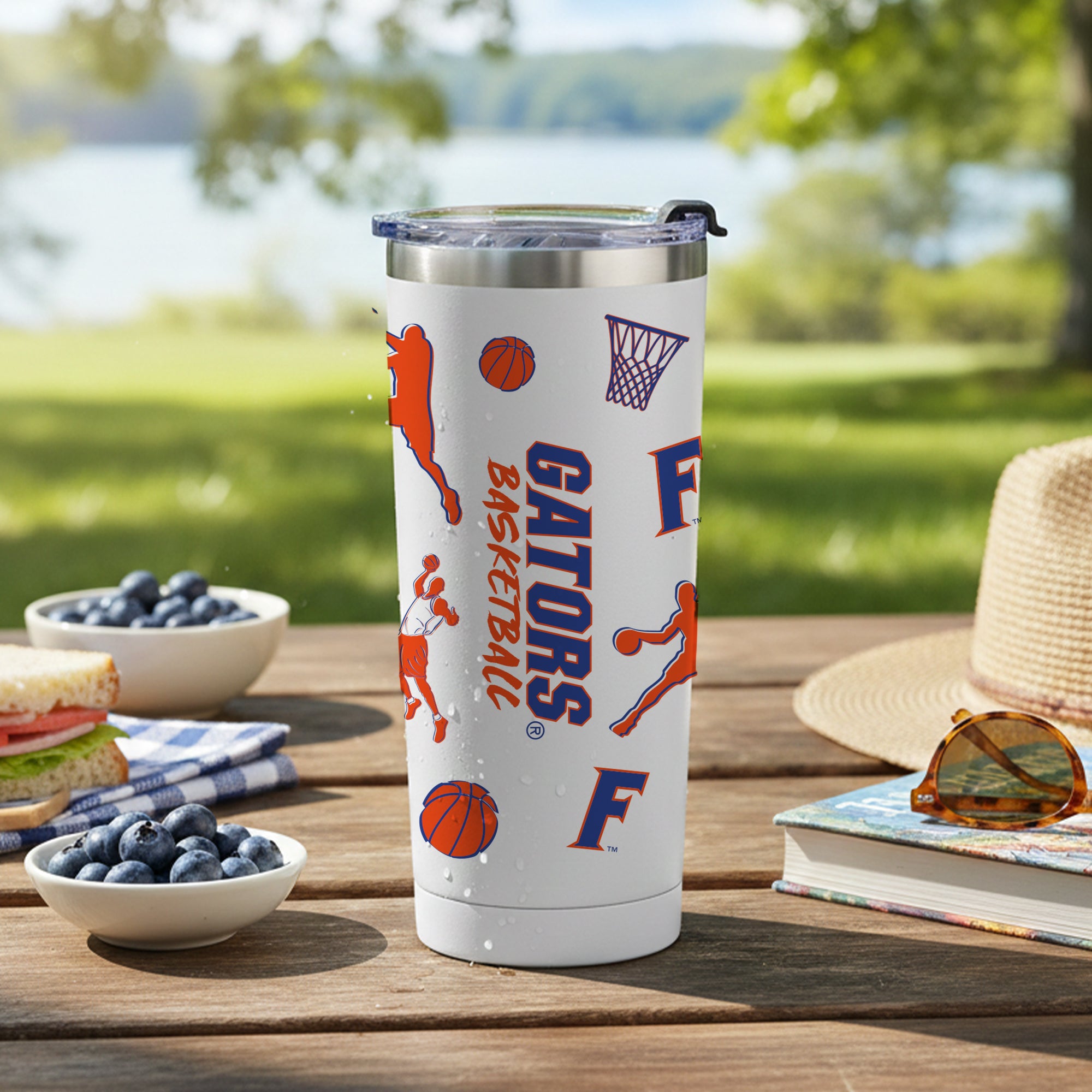 24oz Florida Gators Basketball Sketch Tumbler