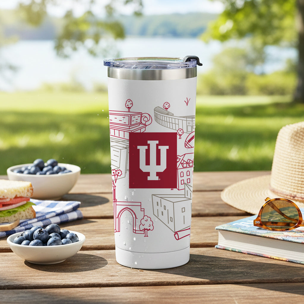 Indiana Hoosiers 24oz Campus Line Art Tumbler