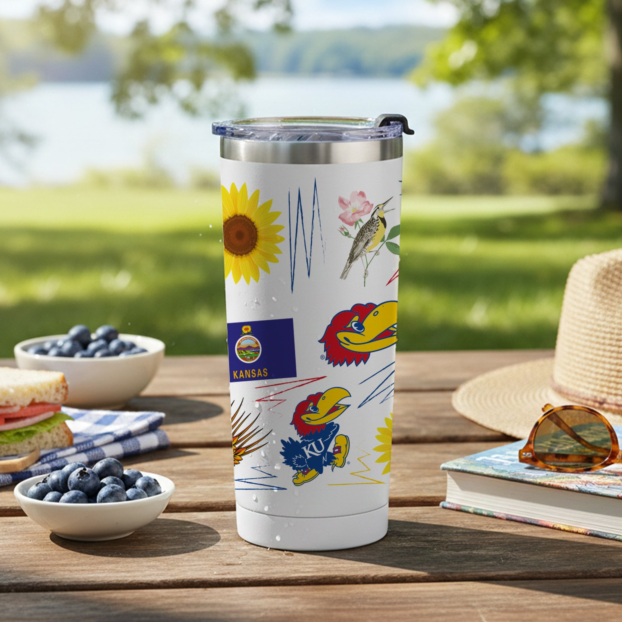 Kansas Jayhawks 24oz Local Stainless Steel Tumbler