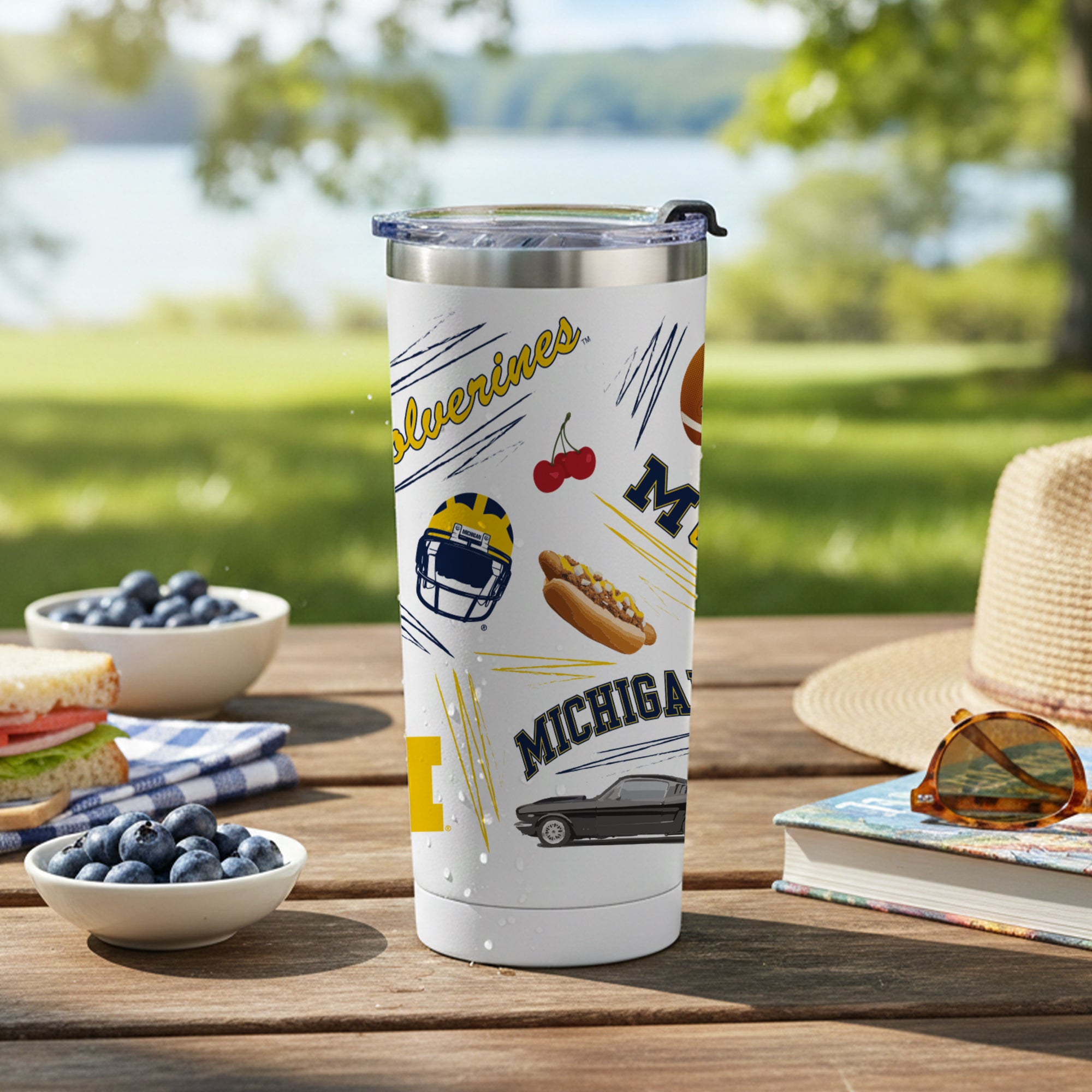 Michigan Wolverines 24oz Local Stainless Steel Tumbler