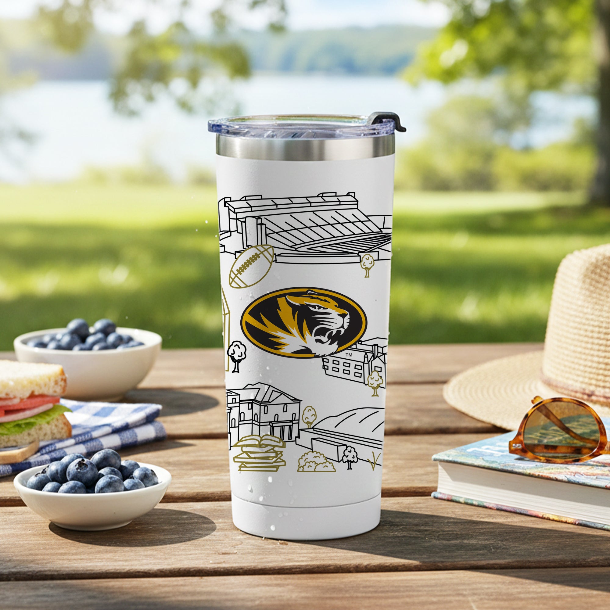 Missouri Tigers 24oz Campus Line Art Tumbler