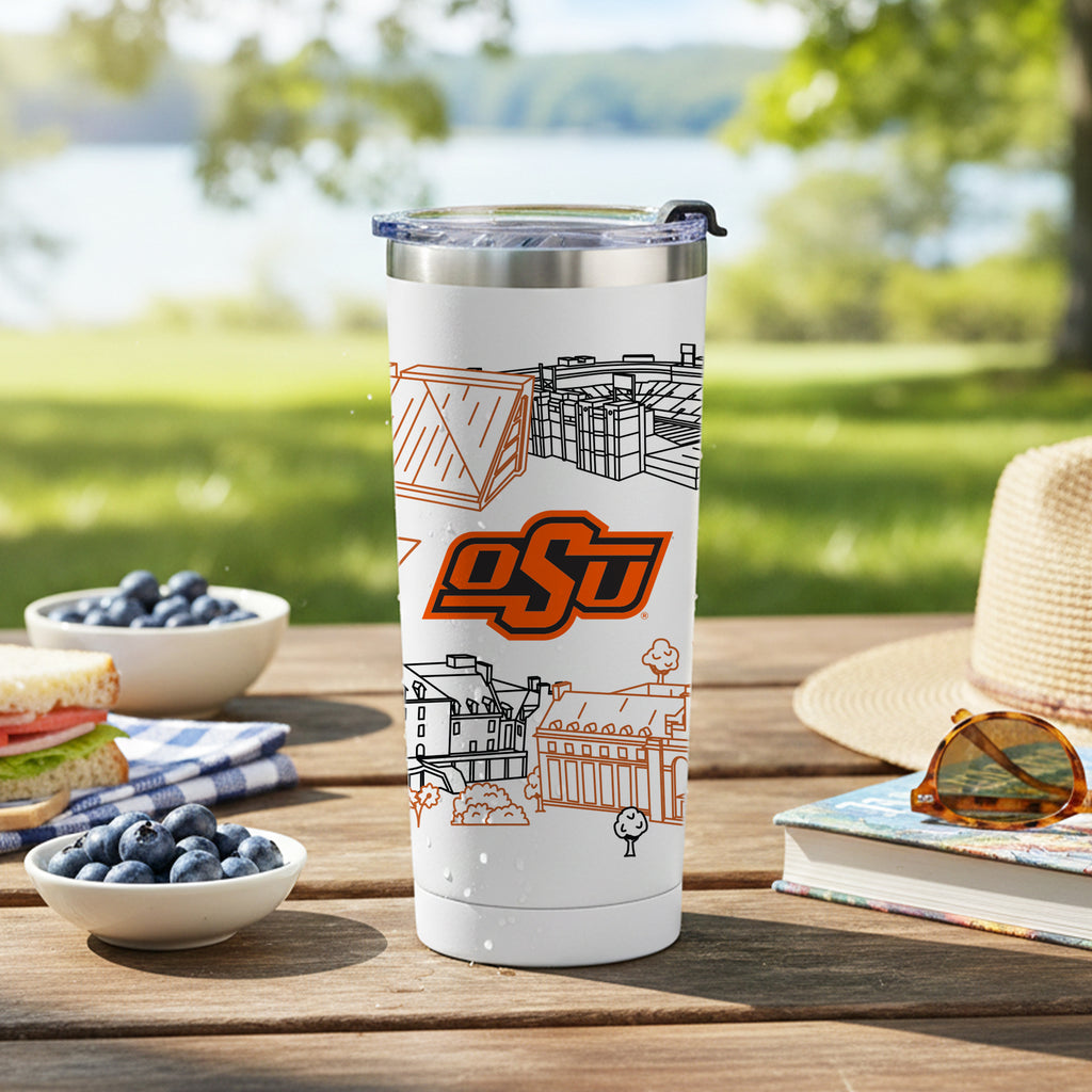 Oklahoma State Cowboys 24oz Campus Line Art Tumbler