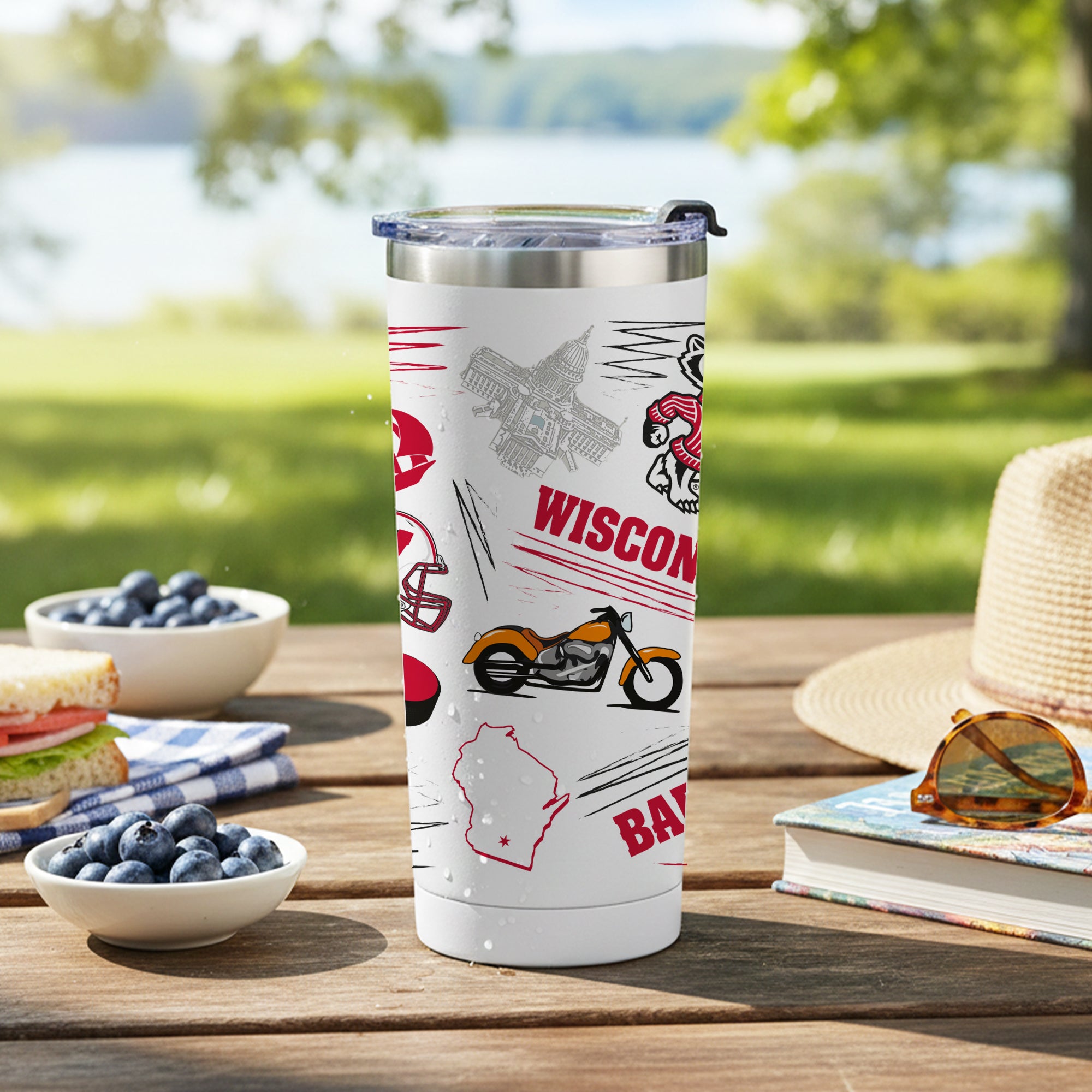 Wisconsin Badgers 24oz Local Stainless Steel Tumbler