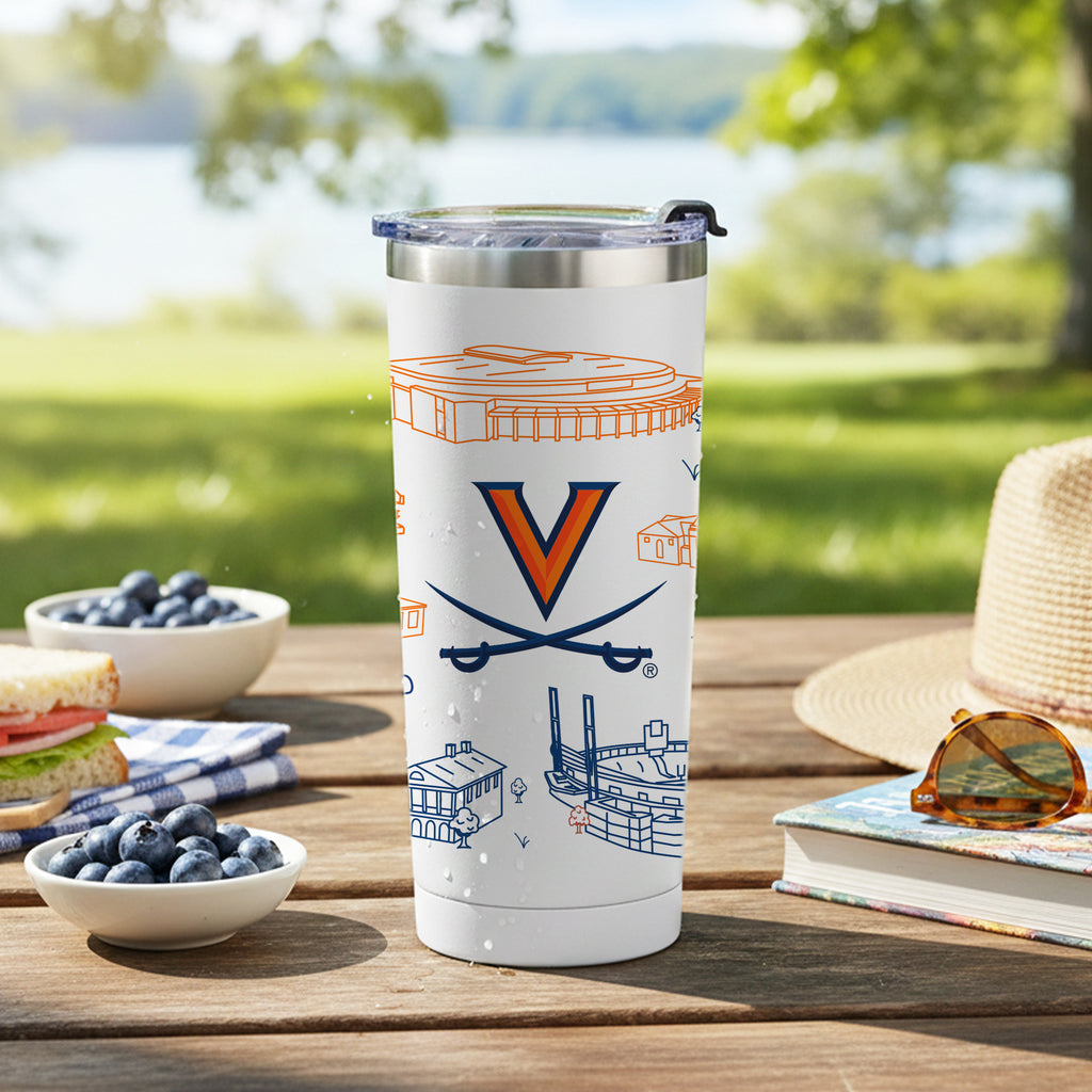Virginia Cavaliers 24oz Campus Line Art Tumbler