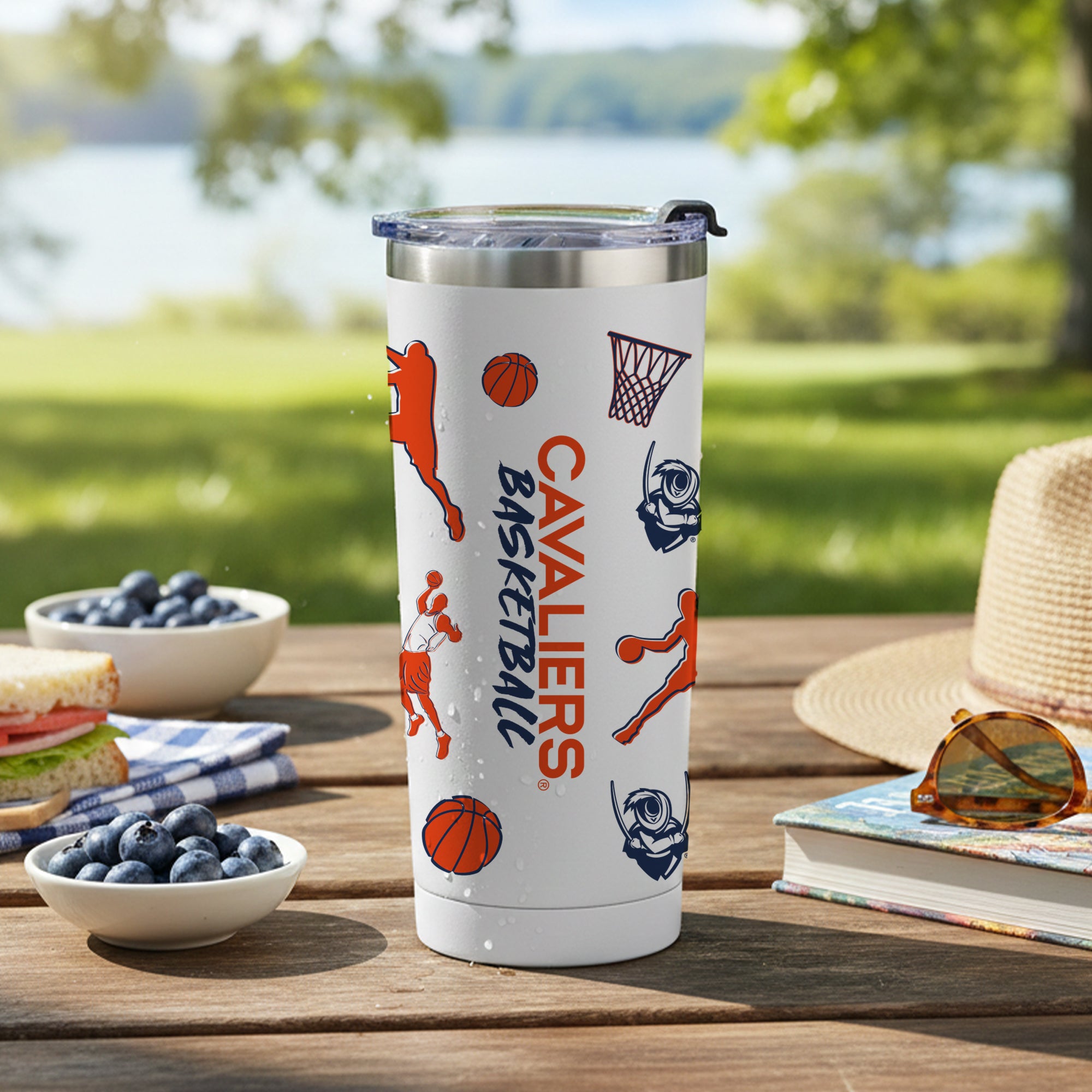 24oz Virginia Cavaliers Basketball Sketch Tumbler