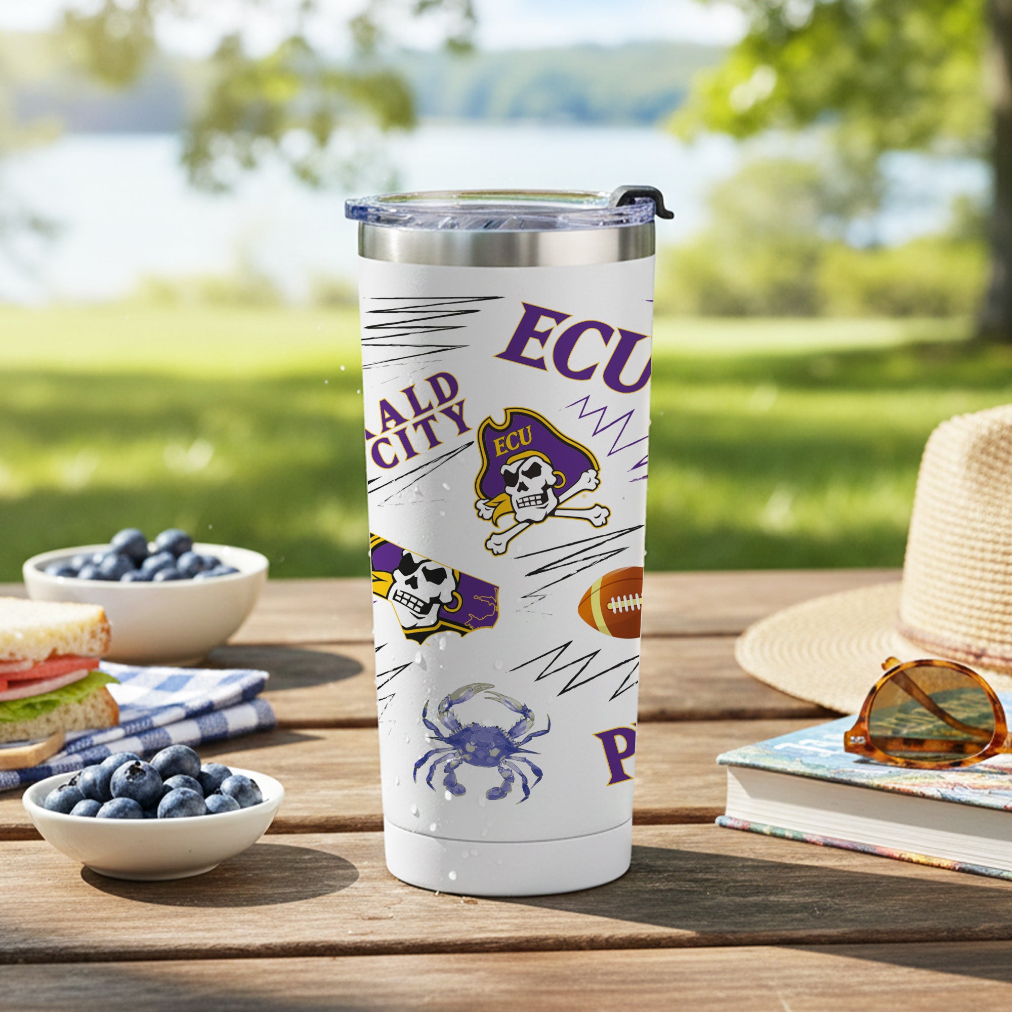 East Carolina Pirates 24oz Local Stainless Steel Tumbler