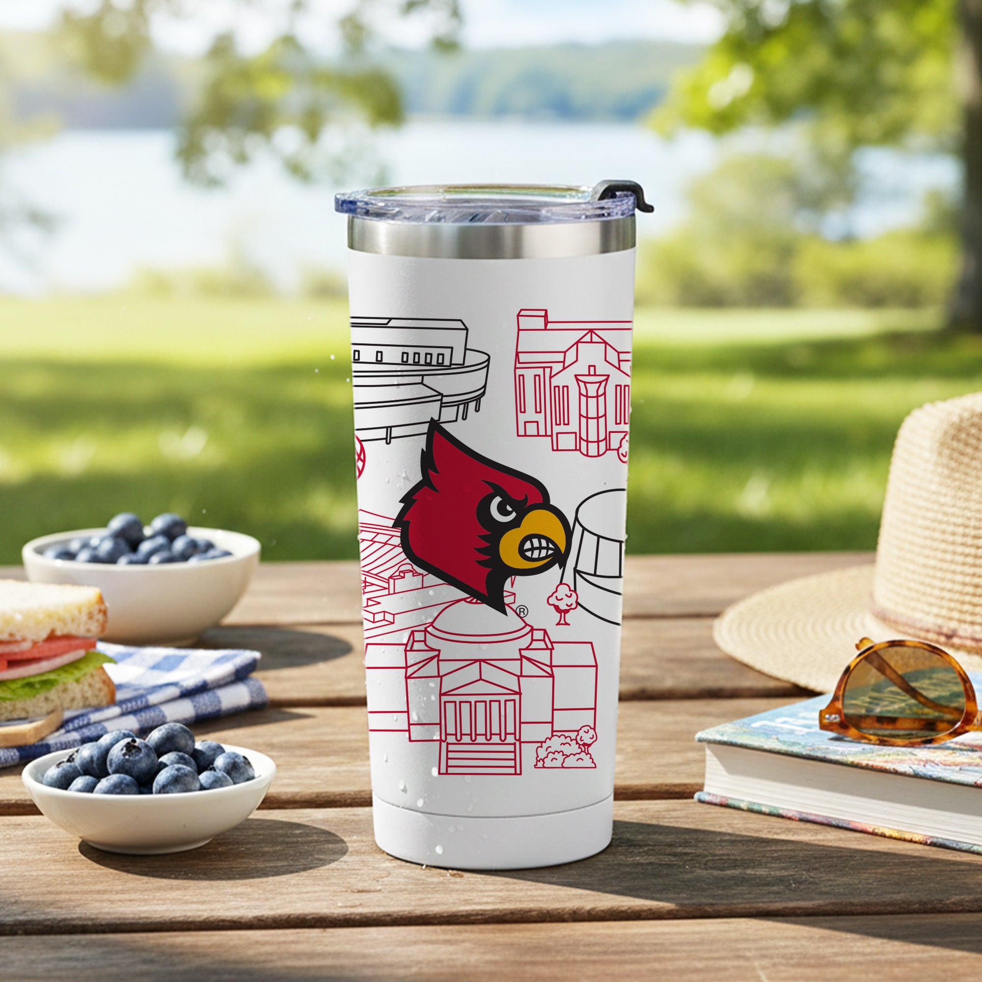 Louisville Cardinals 24oz Campus Line Art Tumbler