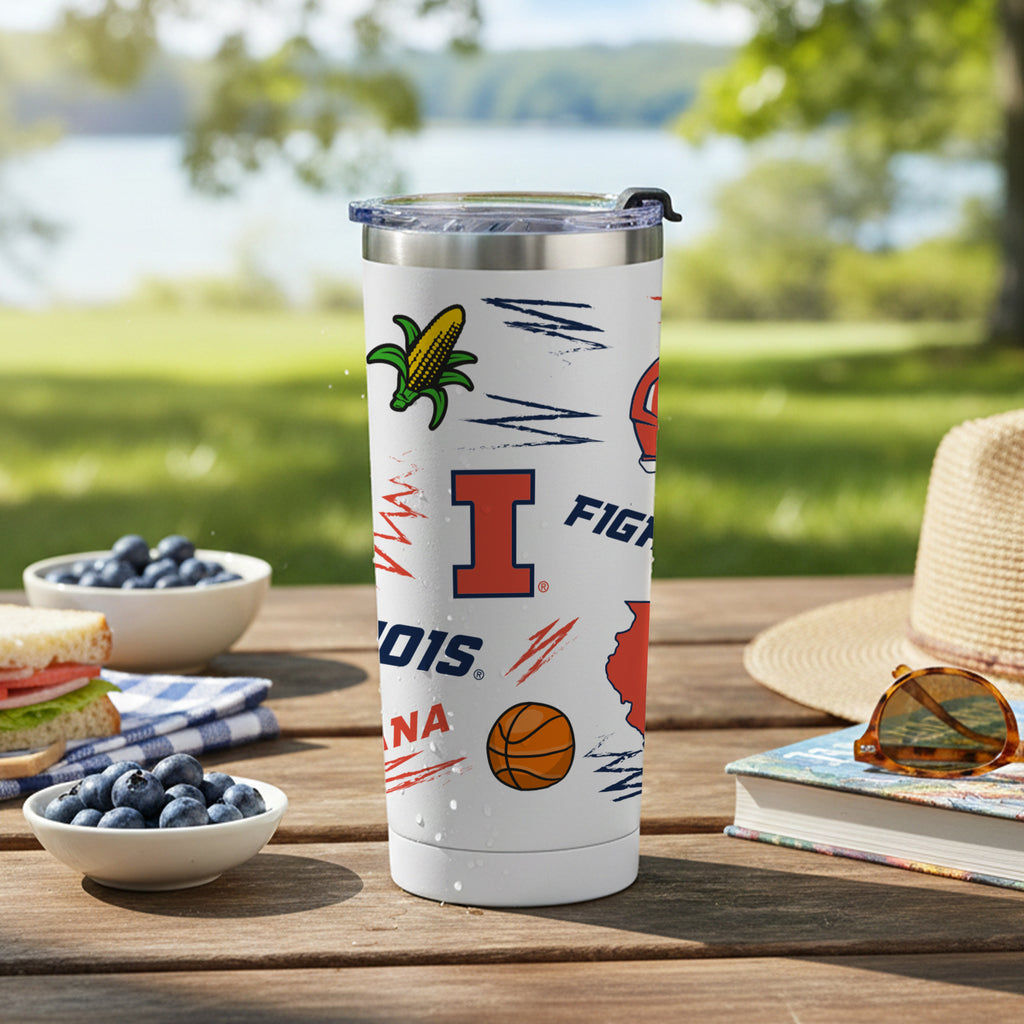 Illinois Fighting Illini 24oz Local Stainless Steel Tumbler
