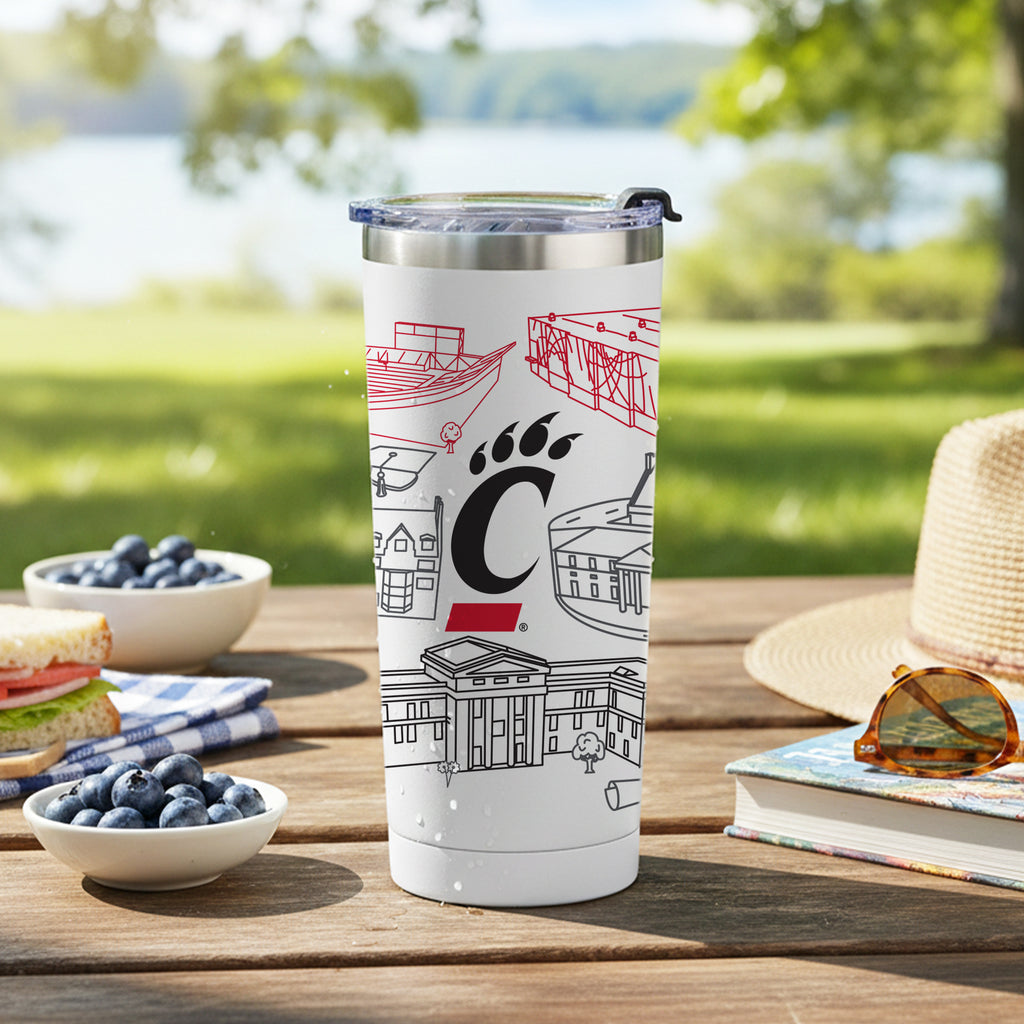 Cincinnati Bears 24oz Campus Line Art Tumbler