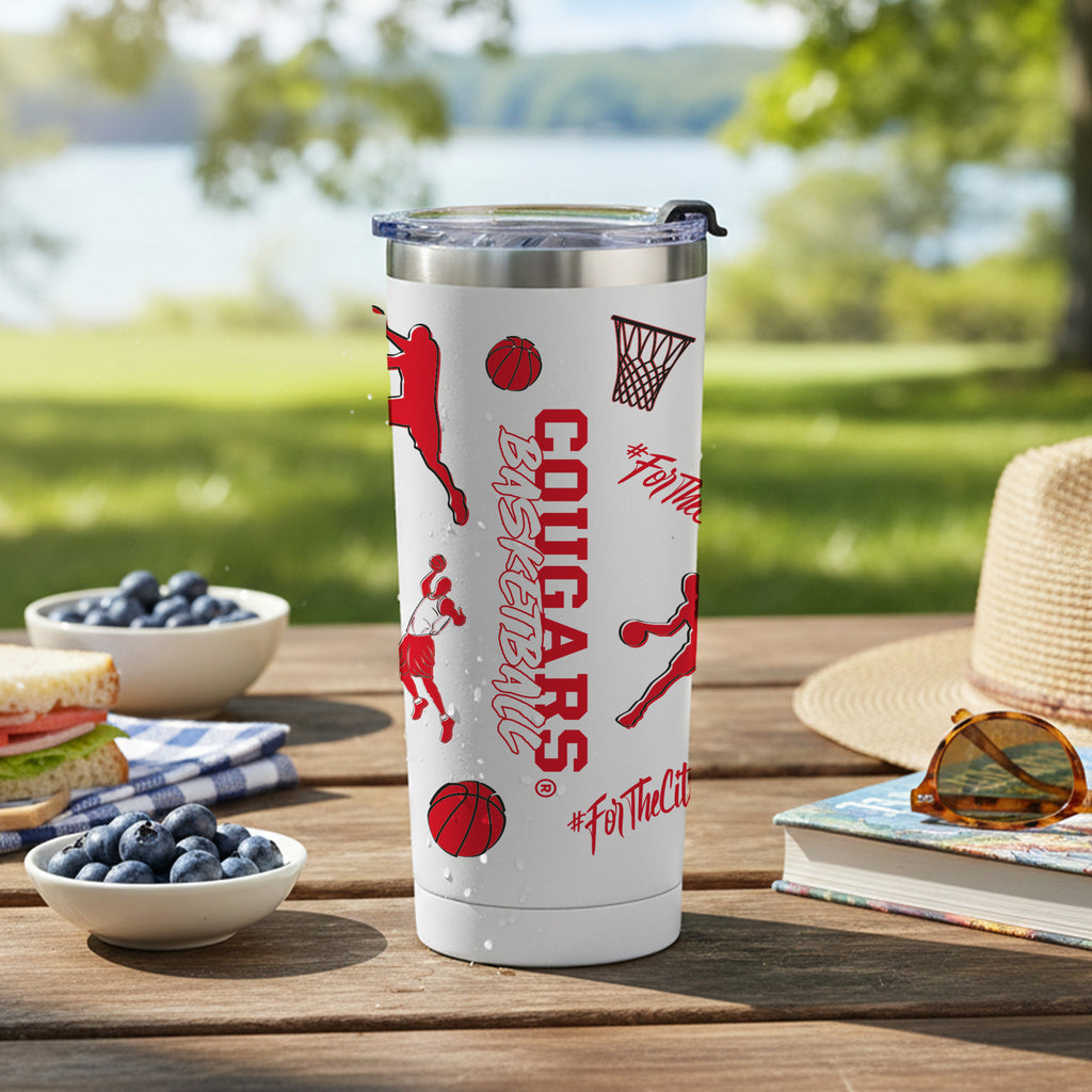 24oz Houston Cougars Basketball Sketch Tumbler