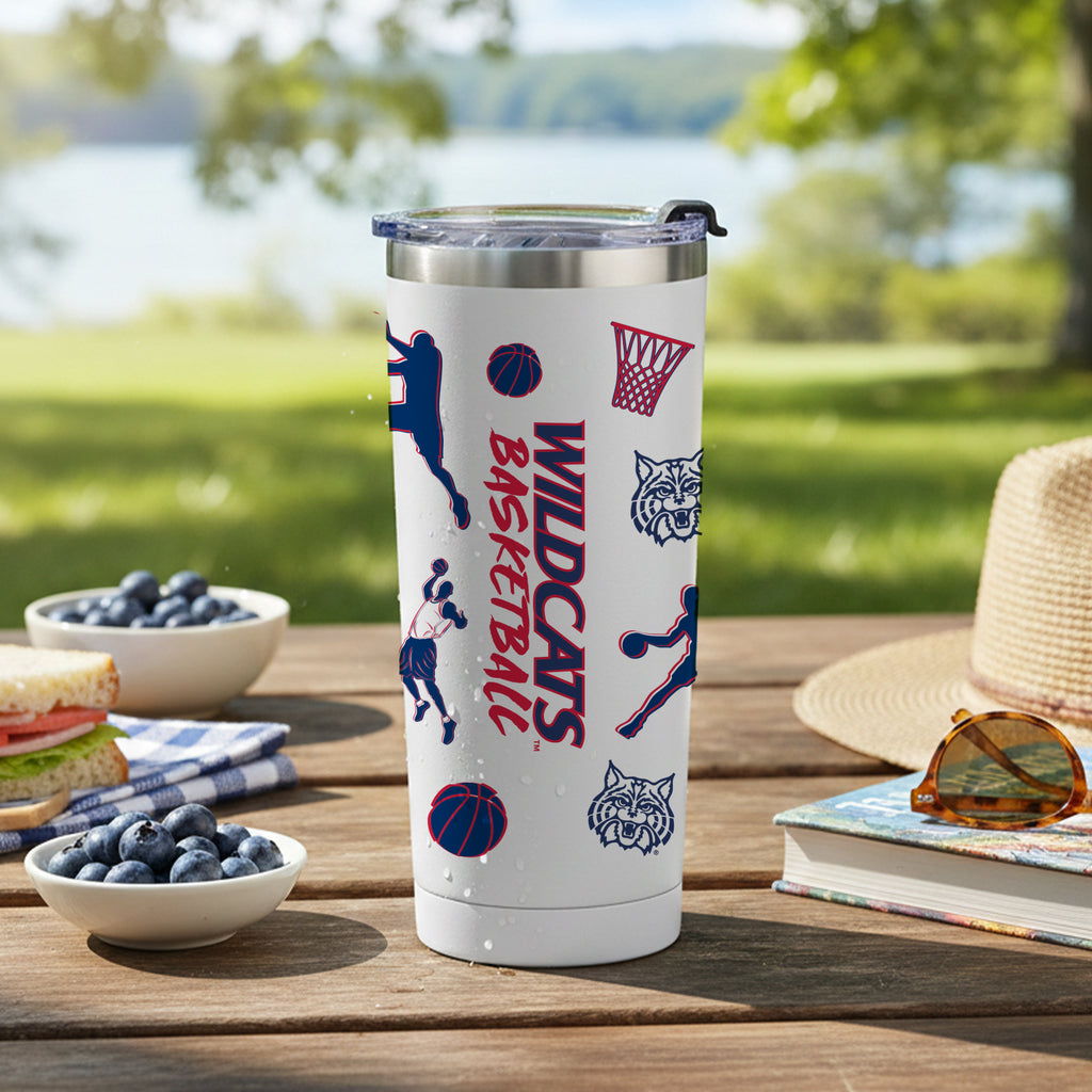 24oz Arizona Wildcats Basketball Sketch Tumbler