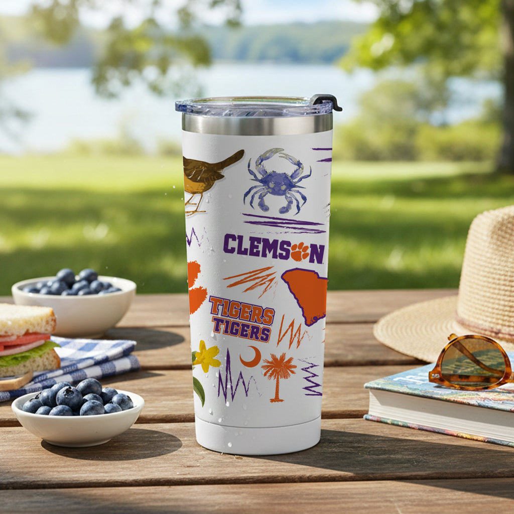 Clemson Tigers 24oz Local Stainless Steel Tumbler