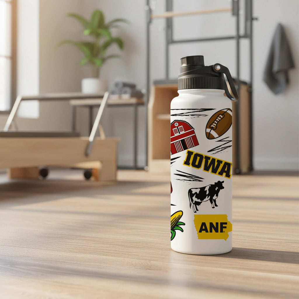 34oz Iowa Hawkeyes Local Aqua Bottle