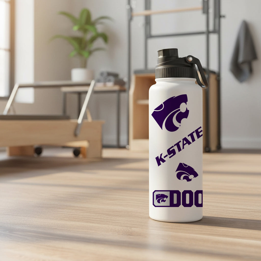 K-State Wildcats 34oz Stainless Steel Medley Aqua Bottle