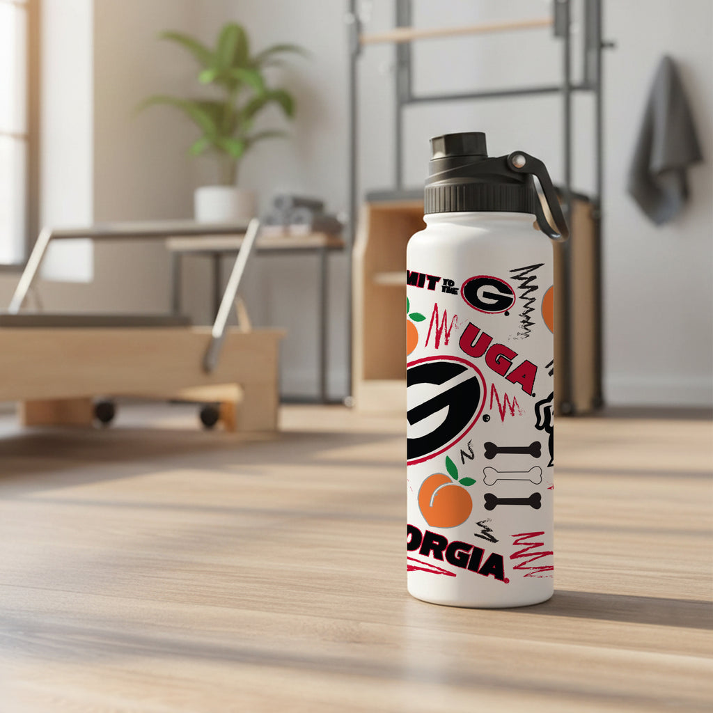 34oz Georgia Bulldogs Local Aqua Bottle