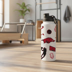 34oz Arkansas Razorbacks Basketball Sketch Aqua Bottle