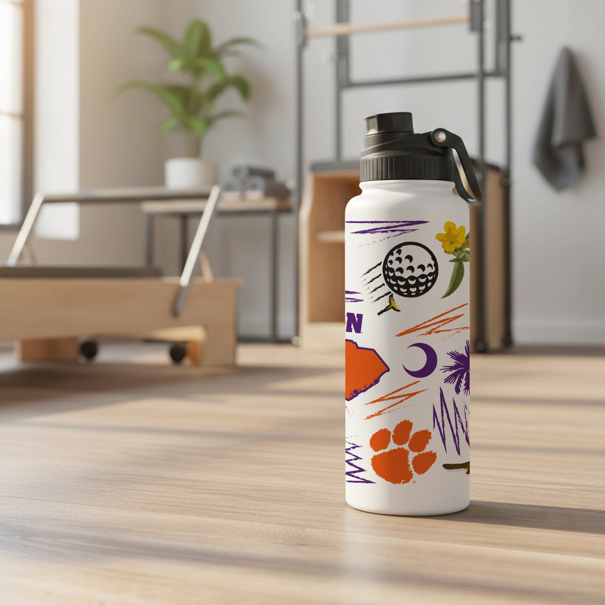 34oz Clemson Tigers Local Aqua Bottle